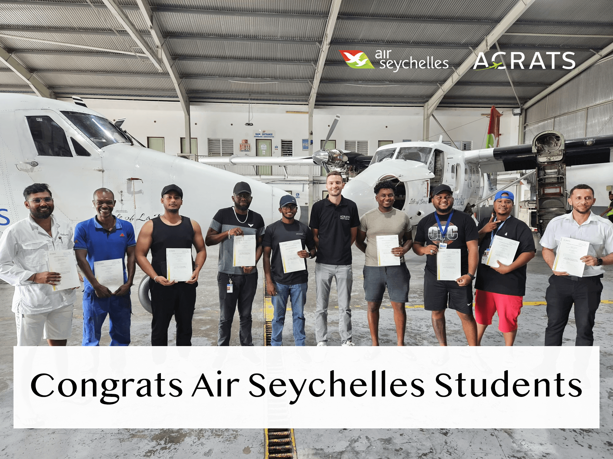 Celebrating Success: ACRATS Completes Fixed Wing Structural Repair Training at Air Seychelles